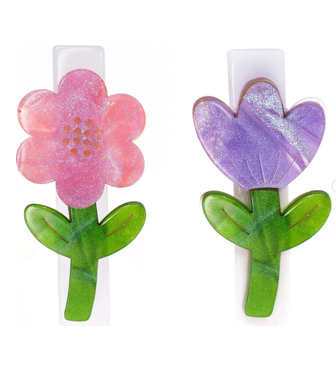 tulip flower pink/purple hairclips