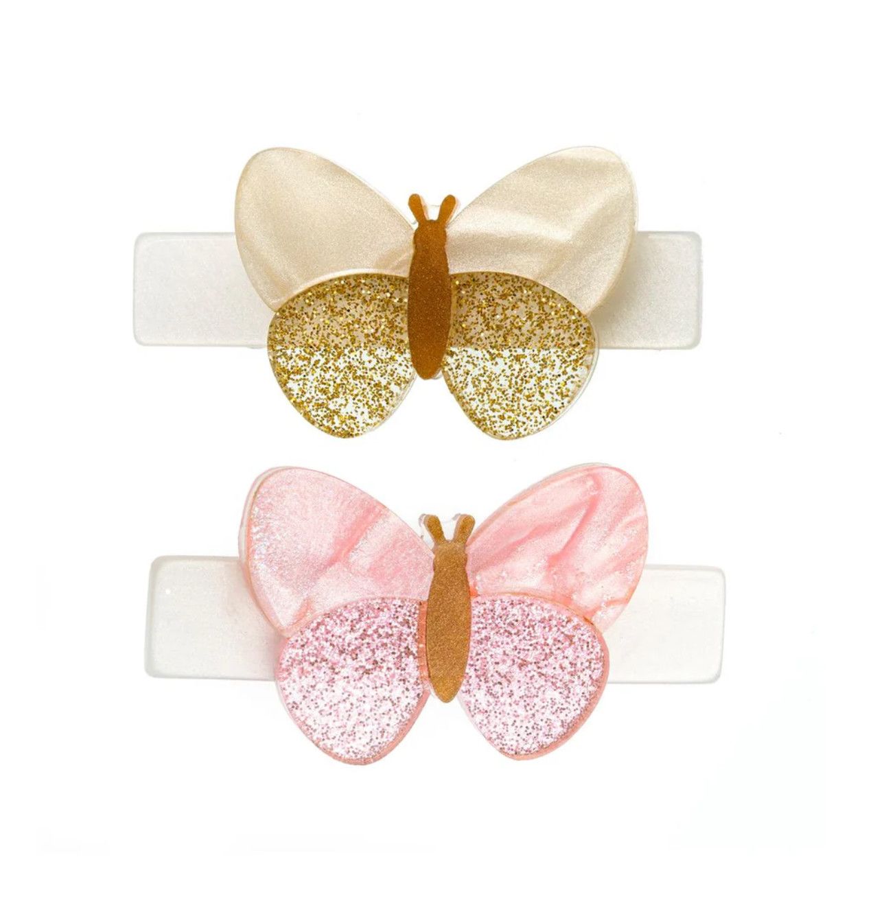 butterflies shimmer hairclips