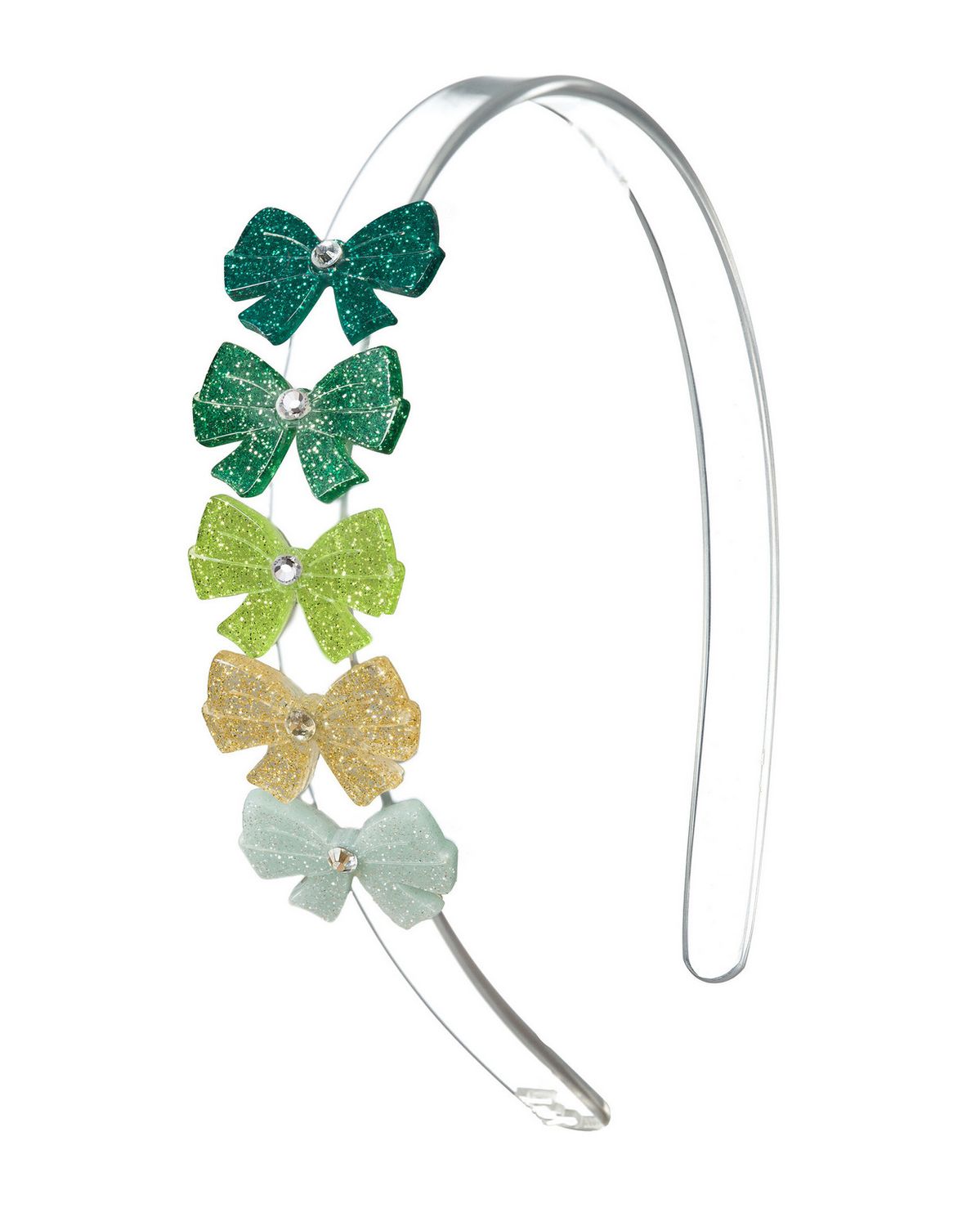 HB bows glitter green