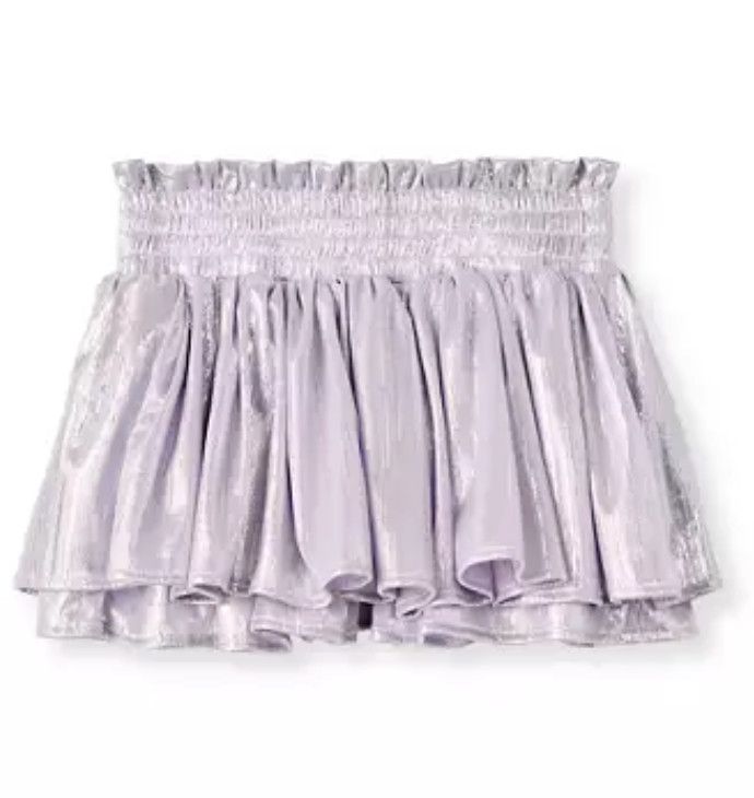 plisse shine skort