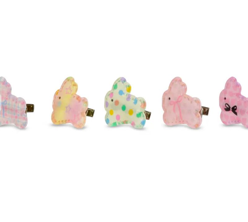 bunny hair clip set