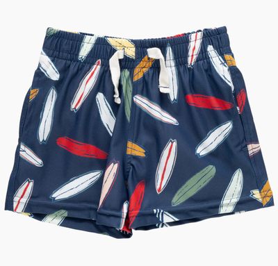 boys swim trunk - navy surfboard
