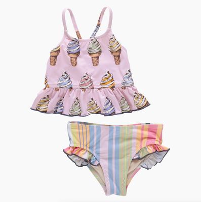 girls joy tankini - multi soft serve