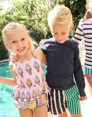 girls joy tankini - multi soft serve