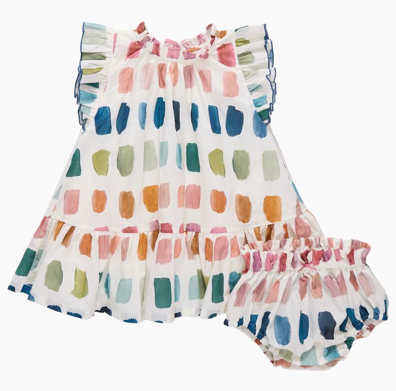 baby girls harper dress set - paint swatches