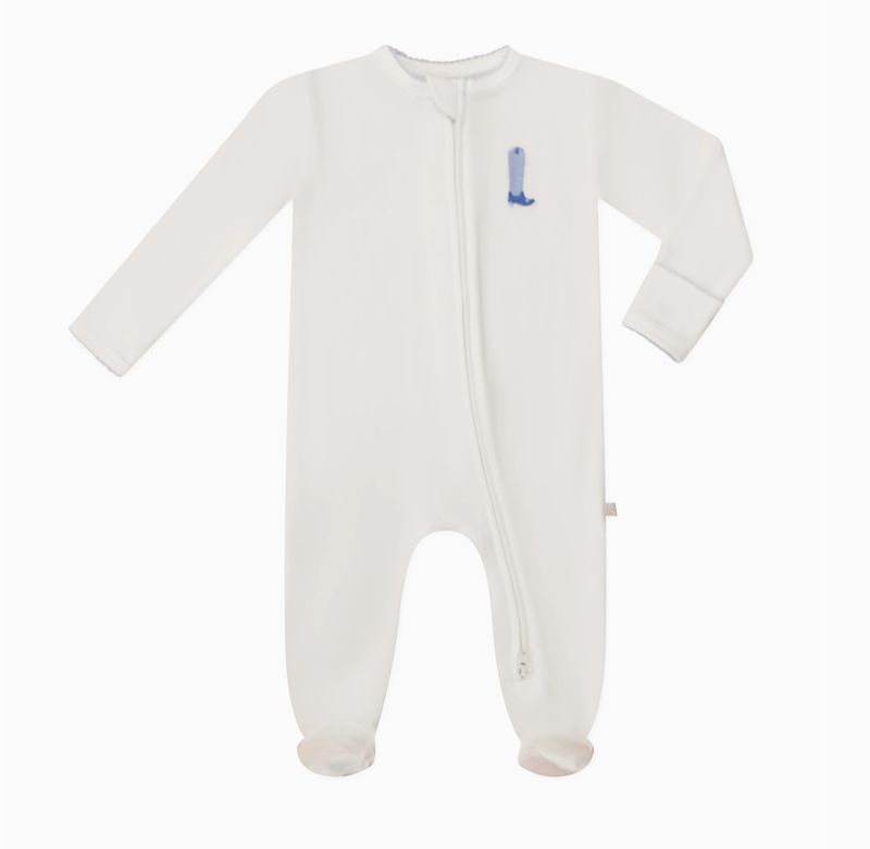 pip embroidered zip romper