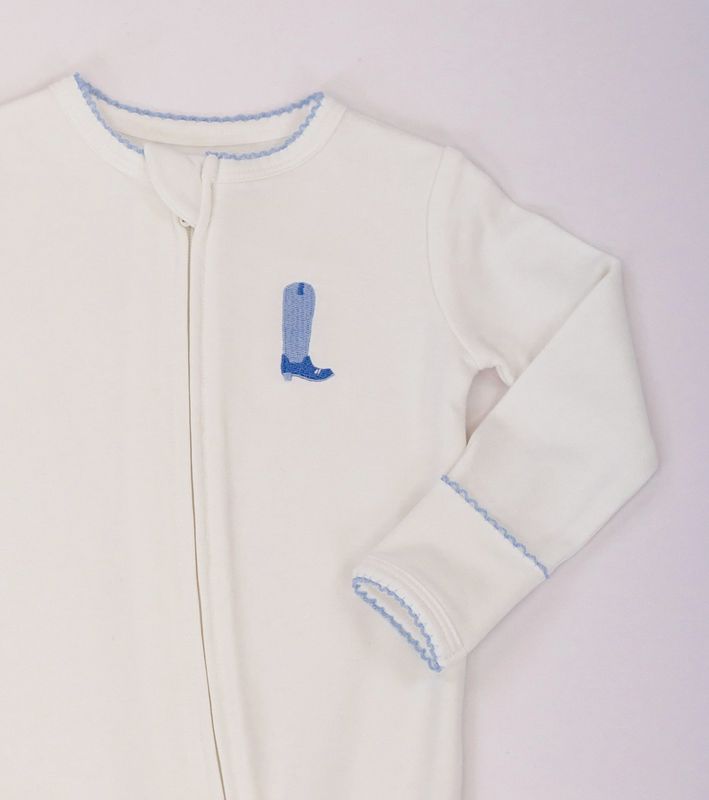 pip embroidered zip romper