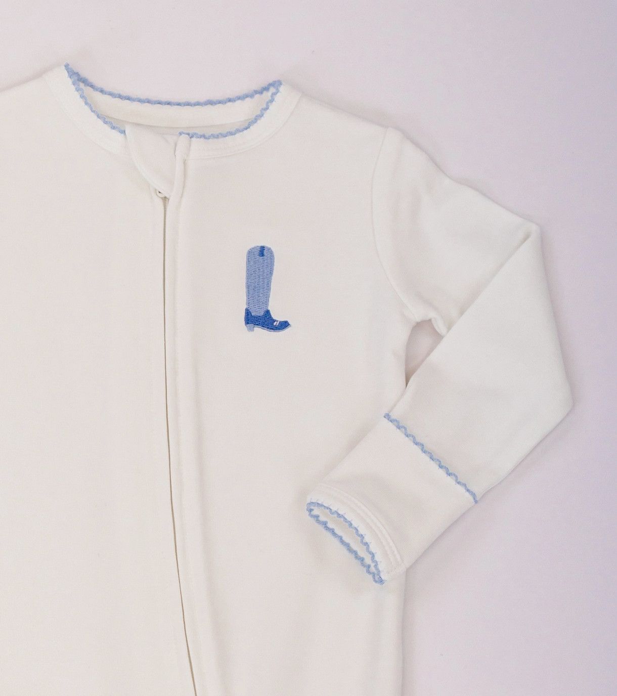 pip embroidered zip romper