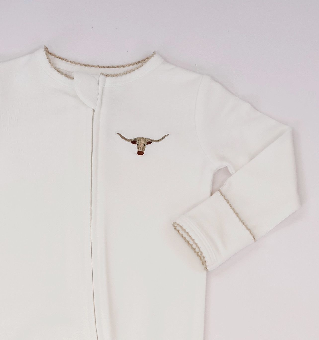 pip embroidered zip romper