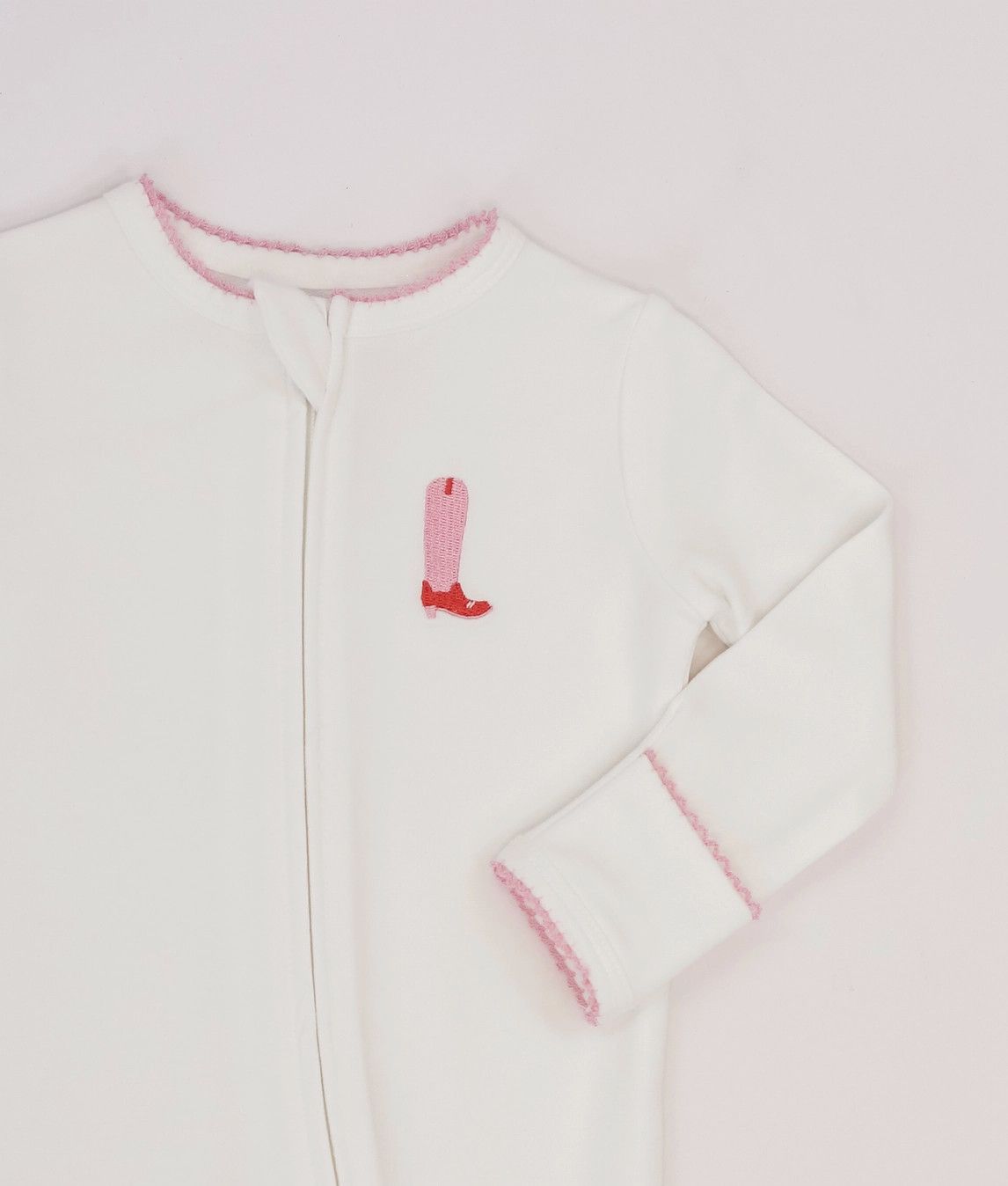 pip embroidered zip romper