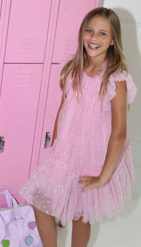 shimmer stars tulle dress