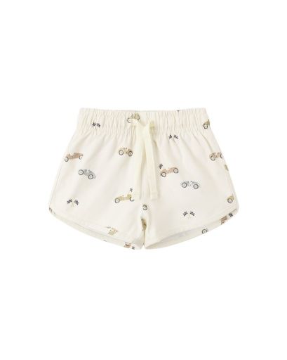 BOYS SWIM SHORT RACE CAR, Color: NATURAL, Size: 3-6M