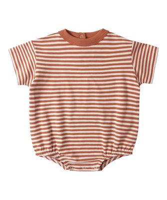 RELAXED BUBBLE ROMPER POPPY STRIPE