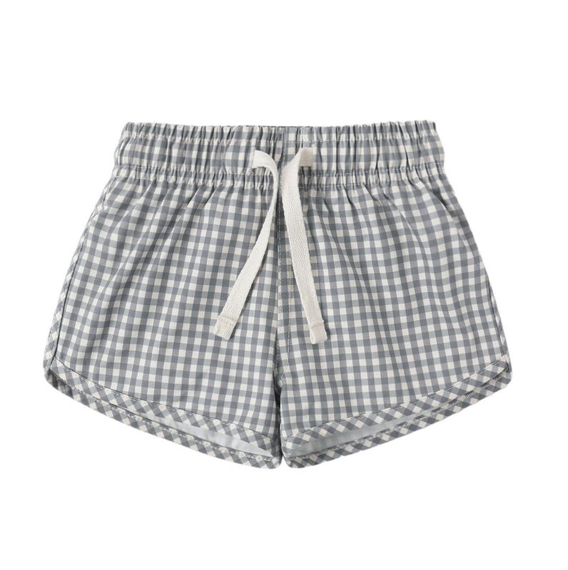 BOYS SWIM SHORT OCEAN GINGHAM