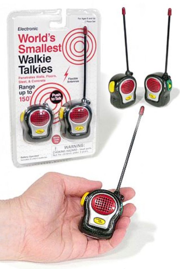 world's tiniest walkie talkie