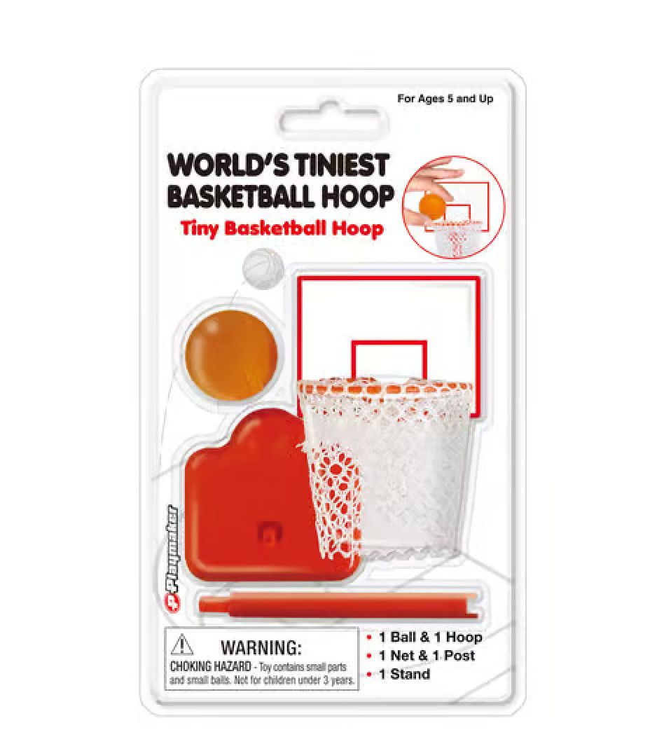world's tiniest basketball hoop