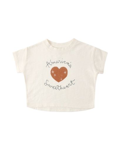 BOXY TEE AMERICAS SWEETHEART, Color: IVORY, Size: 12-18M