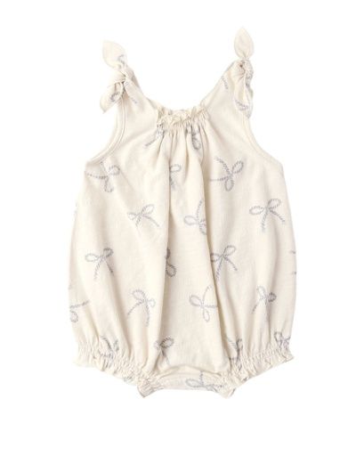 SHOULDER TIE BUBBLE SAILOR BOWS, Color: NATURAL, Size: 0-3M