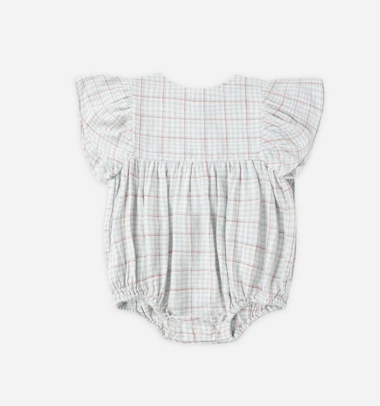 KALEA ROMPER LIGHT BLUE PLAID
