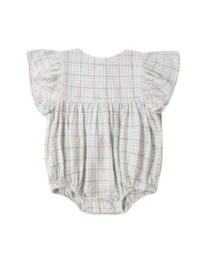KALEA ROMPER LIGHT BLUE PLAID, Color: LIGHT-BLUE, Size: 0-3M