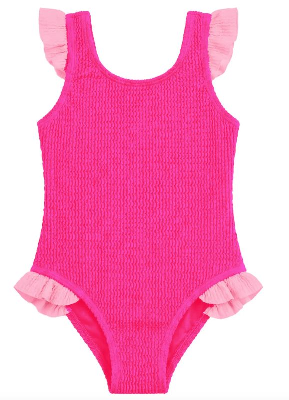 lulu crinkle ruffle one piece