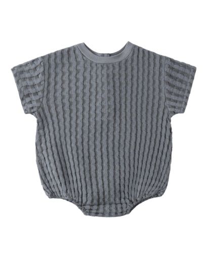 RELAXED BUBBLE ROMPER OCEAN, Color: OCEAN, Size: 0-3M