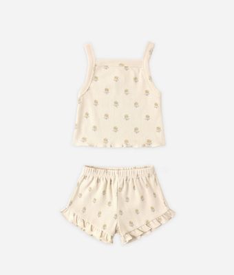 EVIE TANK + SHORTIE SET BUTTERCUP