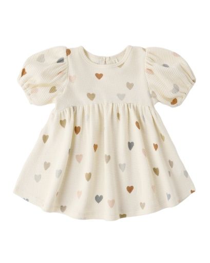 DARLA DRESS CONFETTI HEARTS, Color: NATURAL, Size: 6-12M