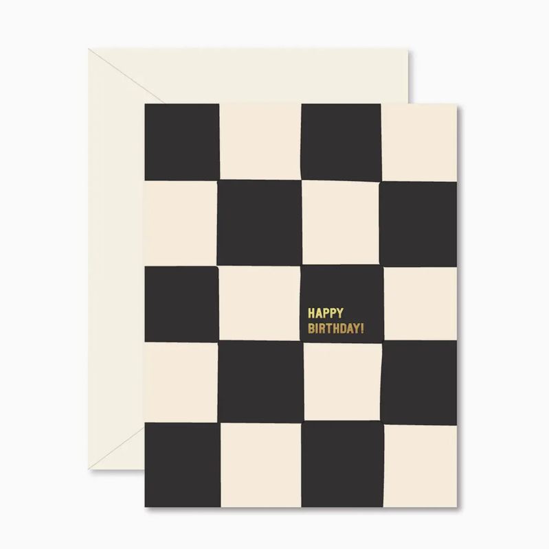 chessboard birthday greeting card
