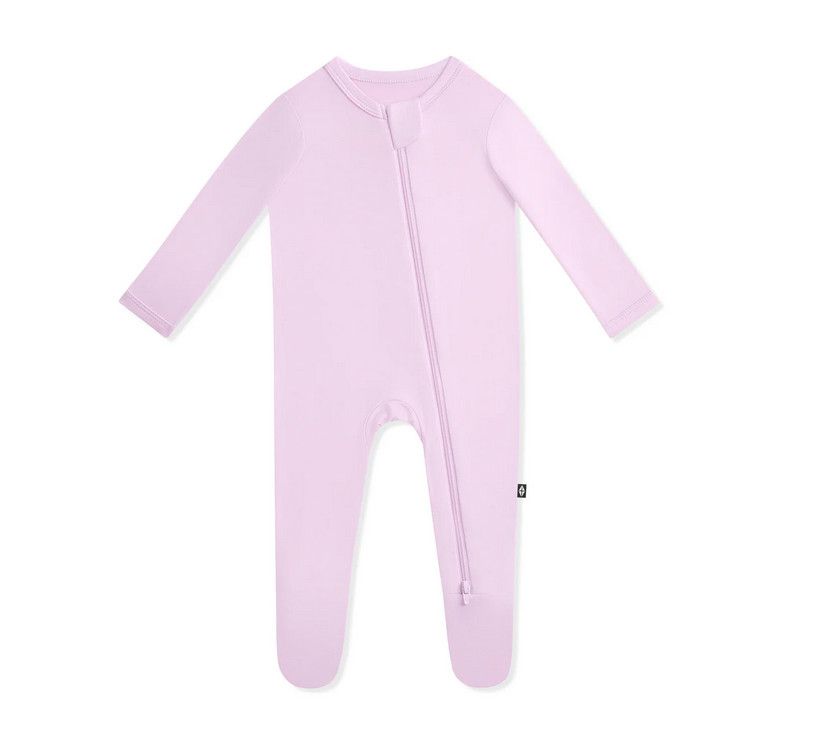 zippered footie- thistle