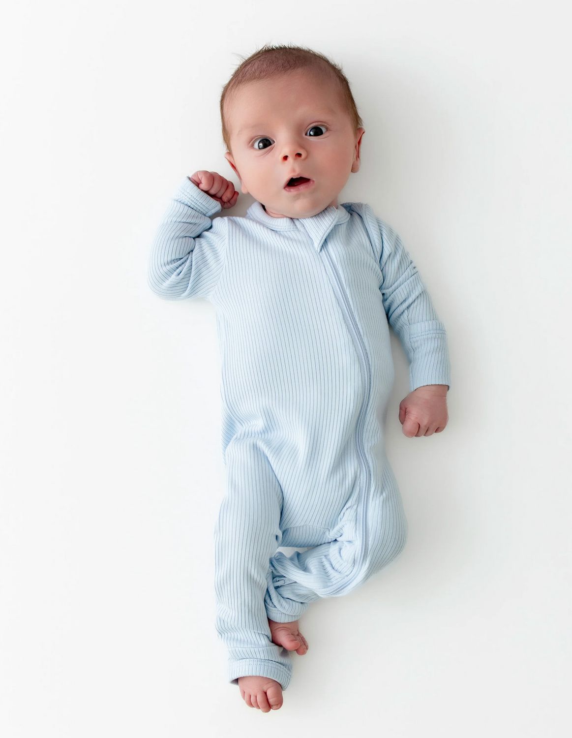 zippered romper- breeze