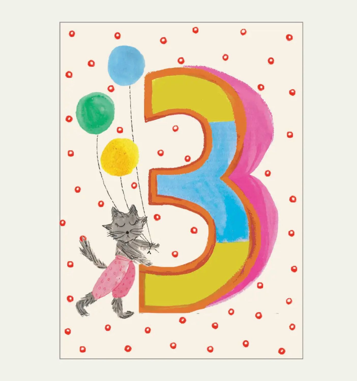 number birthday card