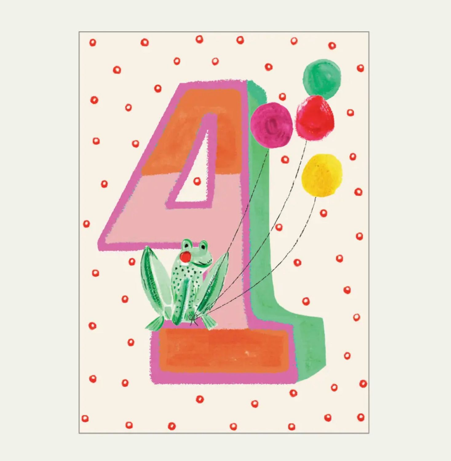 number birthday card