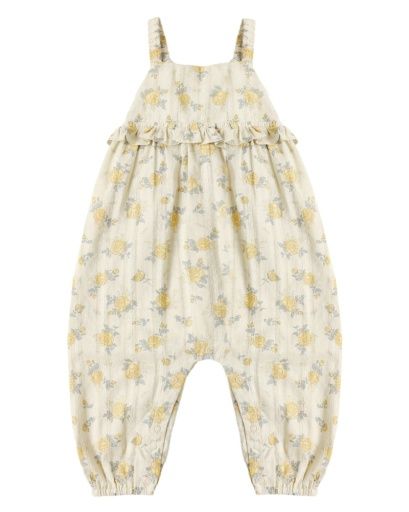 KINSLEY JUMPSUIT LEMON DITSY FLOWER, Color: NATURAL, Size: 0-3M