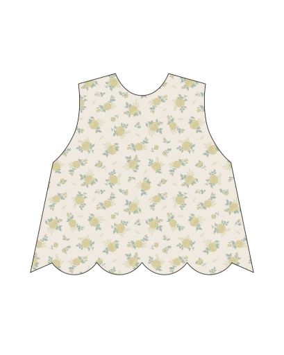 LENNY TOP LEMON DITSY FLOWER, Color: NATURAL, Size: 2-3Y