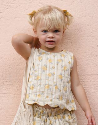 LENNY TOP LEMON DITSY FLOWER