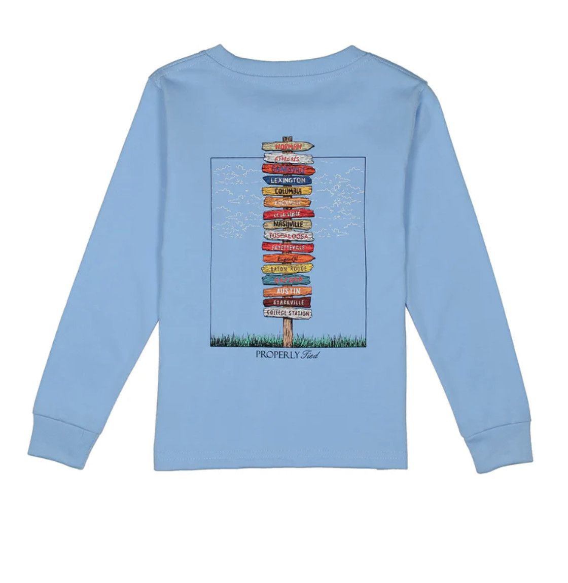 SEC showdown LS tee- light blue