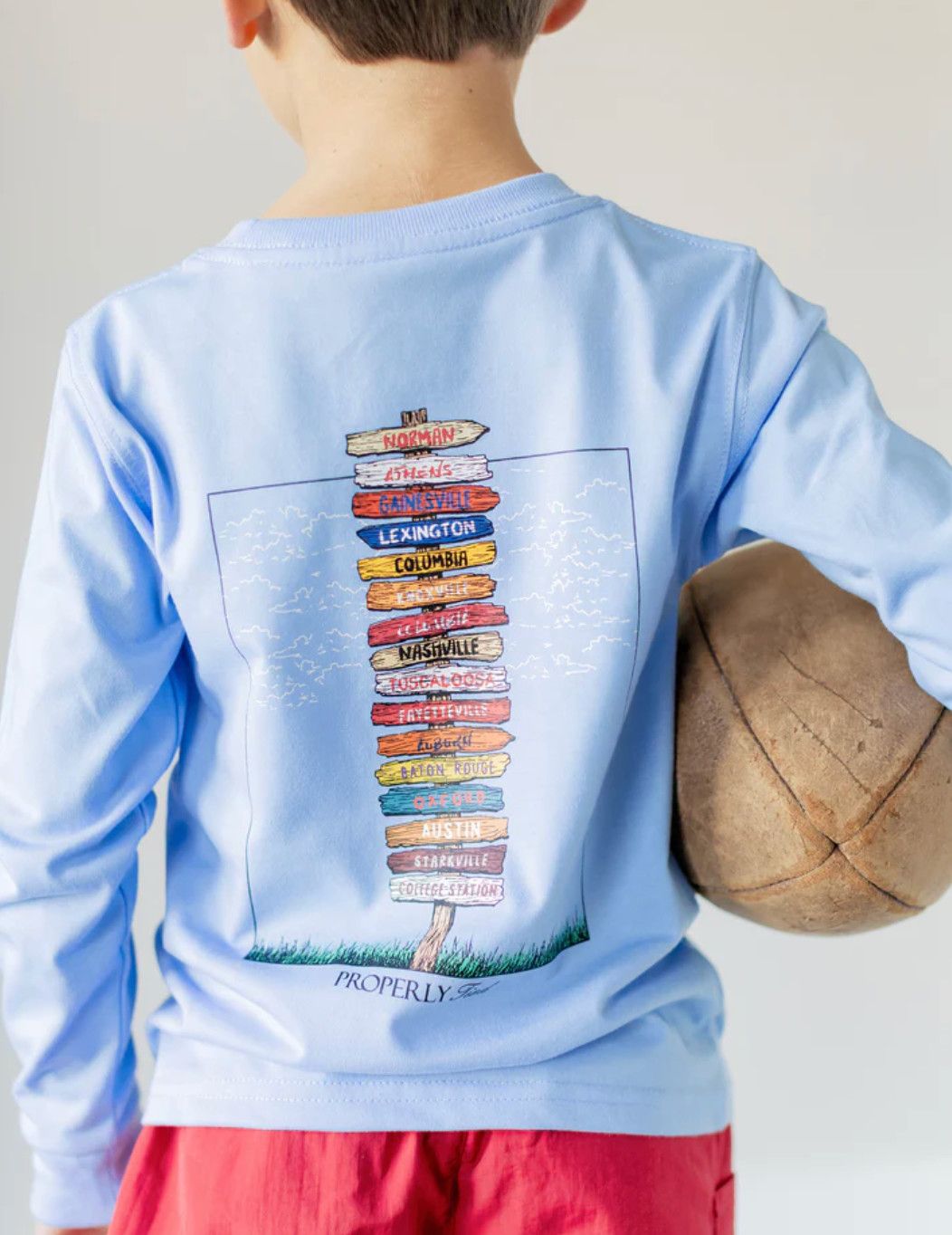SEC showdown LS tee- light blue