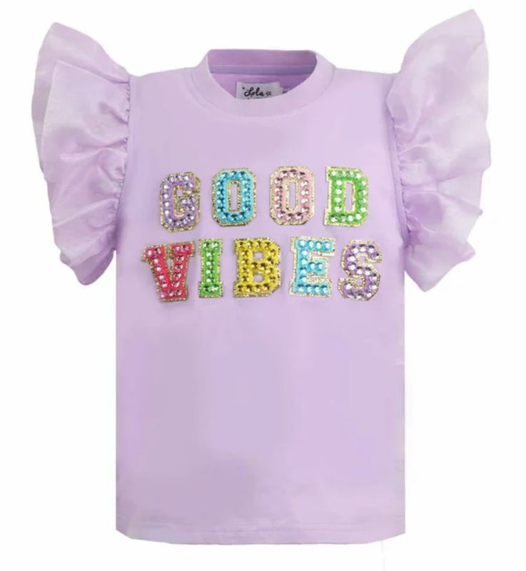good vibes ruffle tee