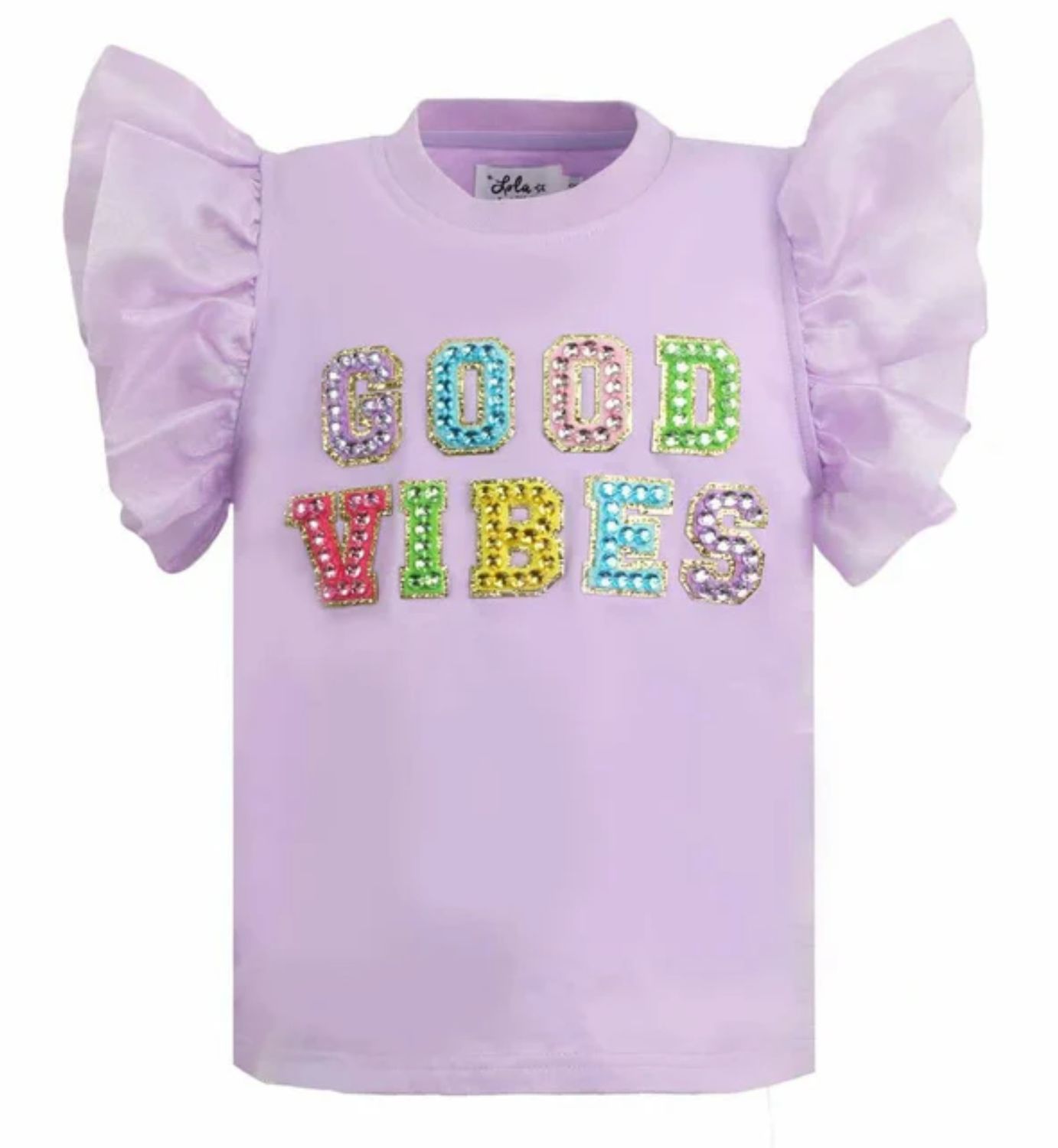 good vibes ruffle tee