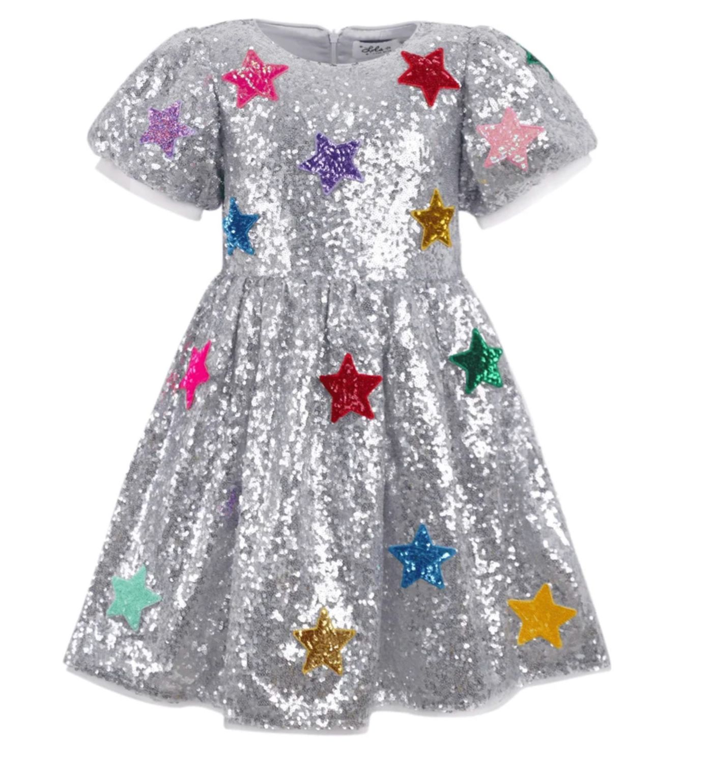 sparkle rainbow star dress