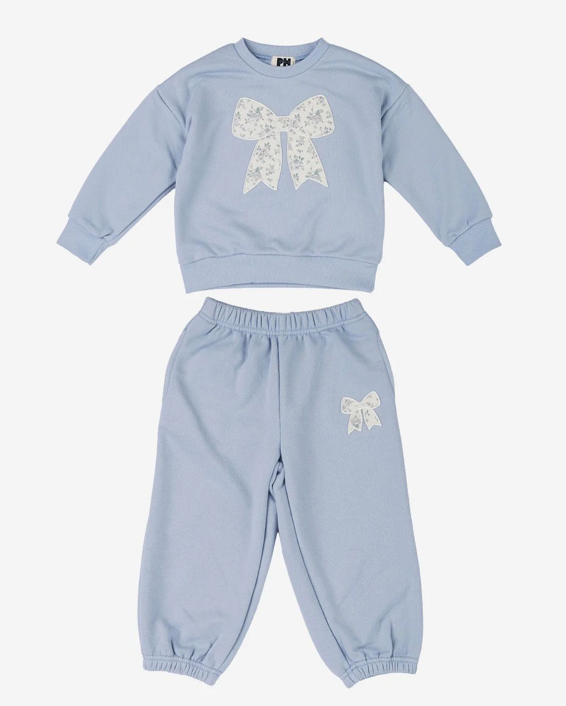 karina bow sweatshirt set