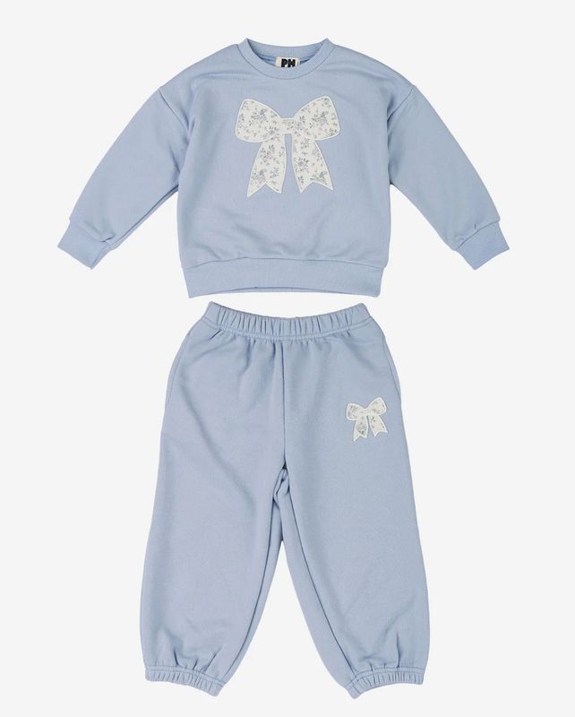 karina bow sweatshirt set
