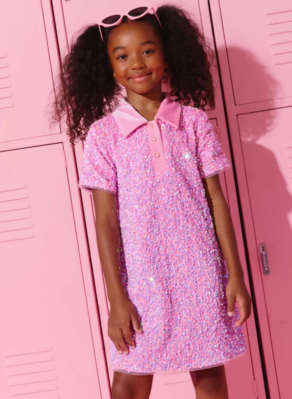 preppy soft sequin dress