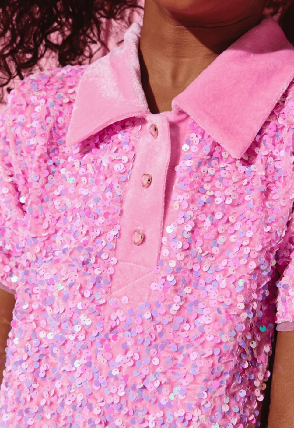preppy soft sequin dress