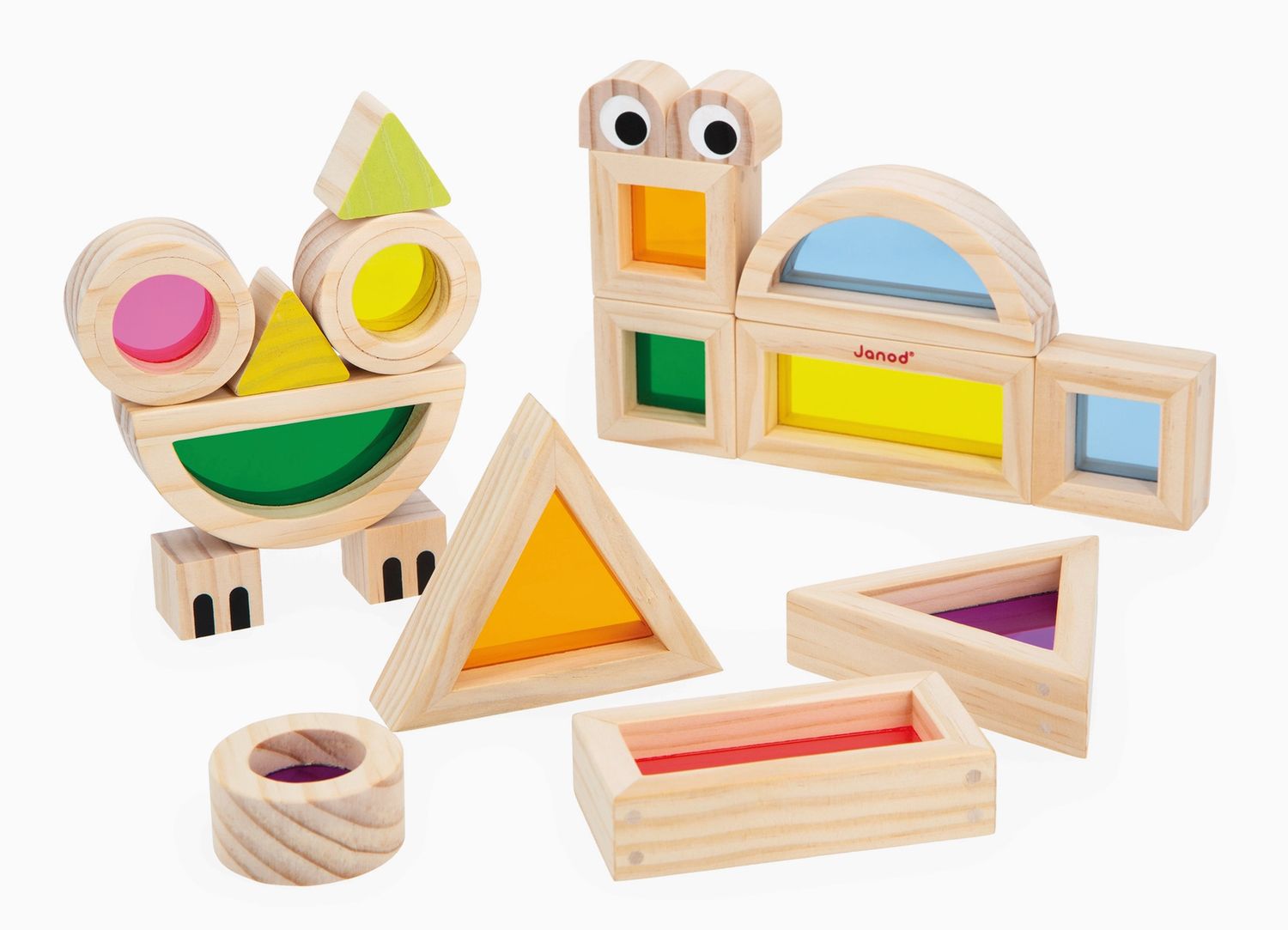 sensory translucent stacking blocks