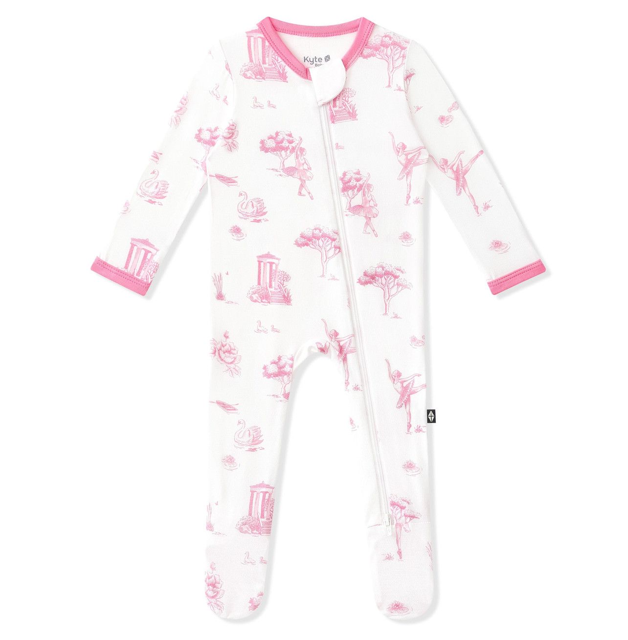 zippered footie- toile ballet
