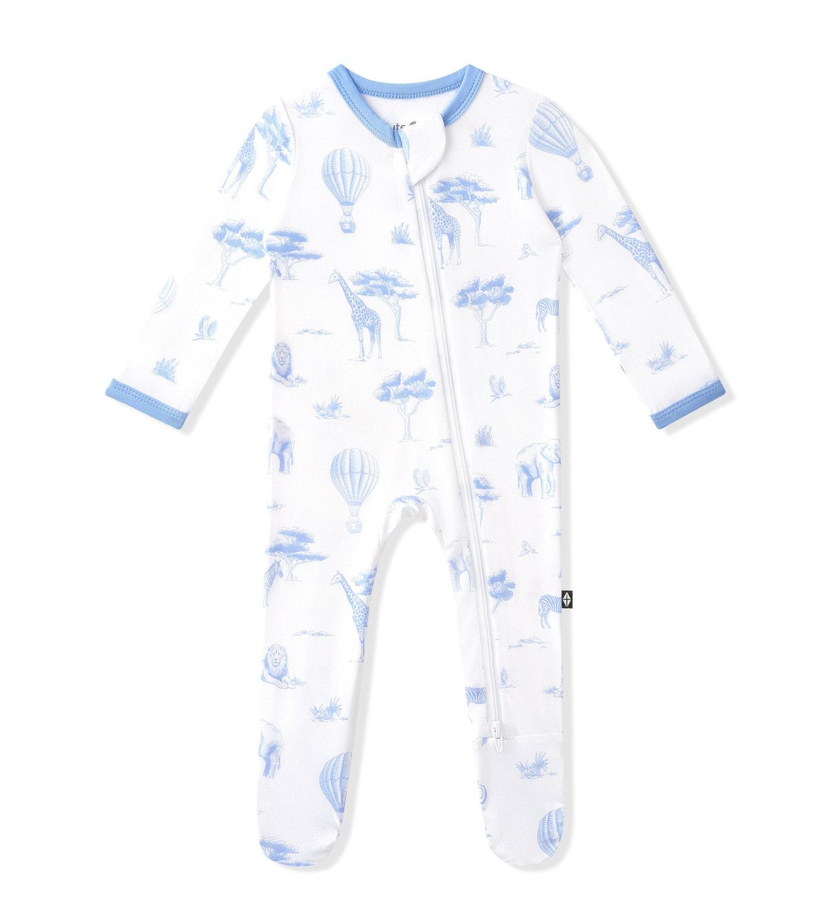 zippered footie- toile safari