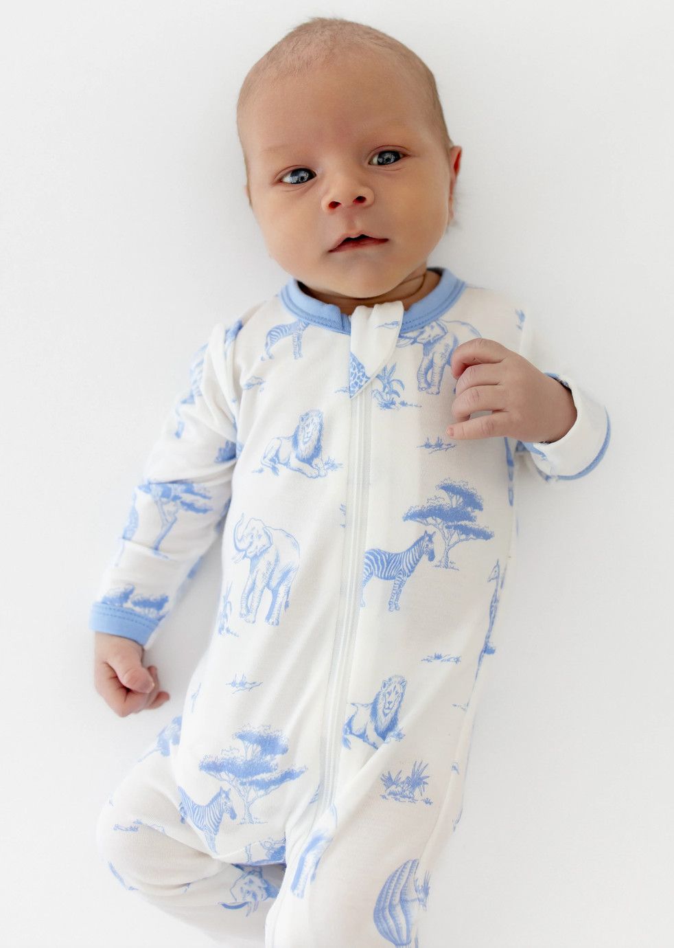 zippered footie- toile safari