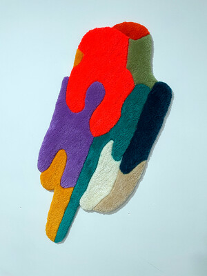 "Sloppy Pop" Hand Made Art Rug